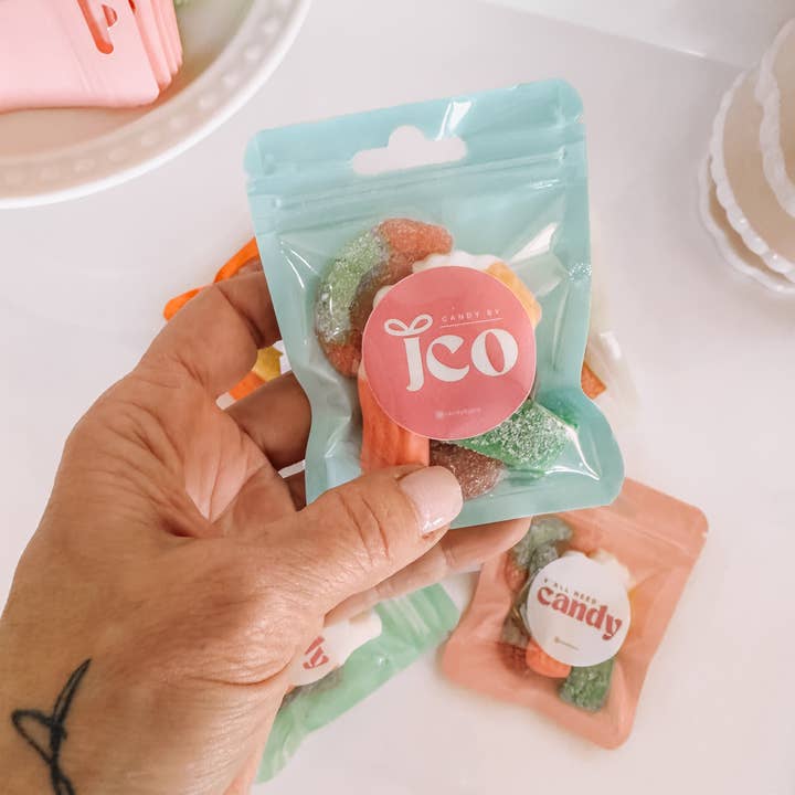 Candy by J.Co - Wholesale Gummy - Mini Pastel Feestpakketten {snoep ritstas}10