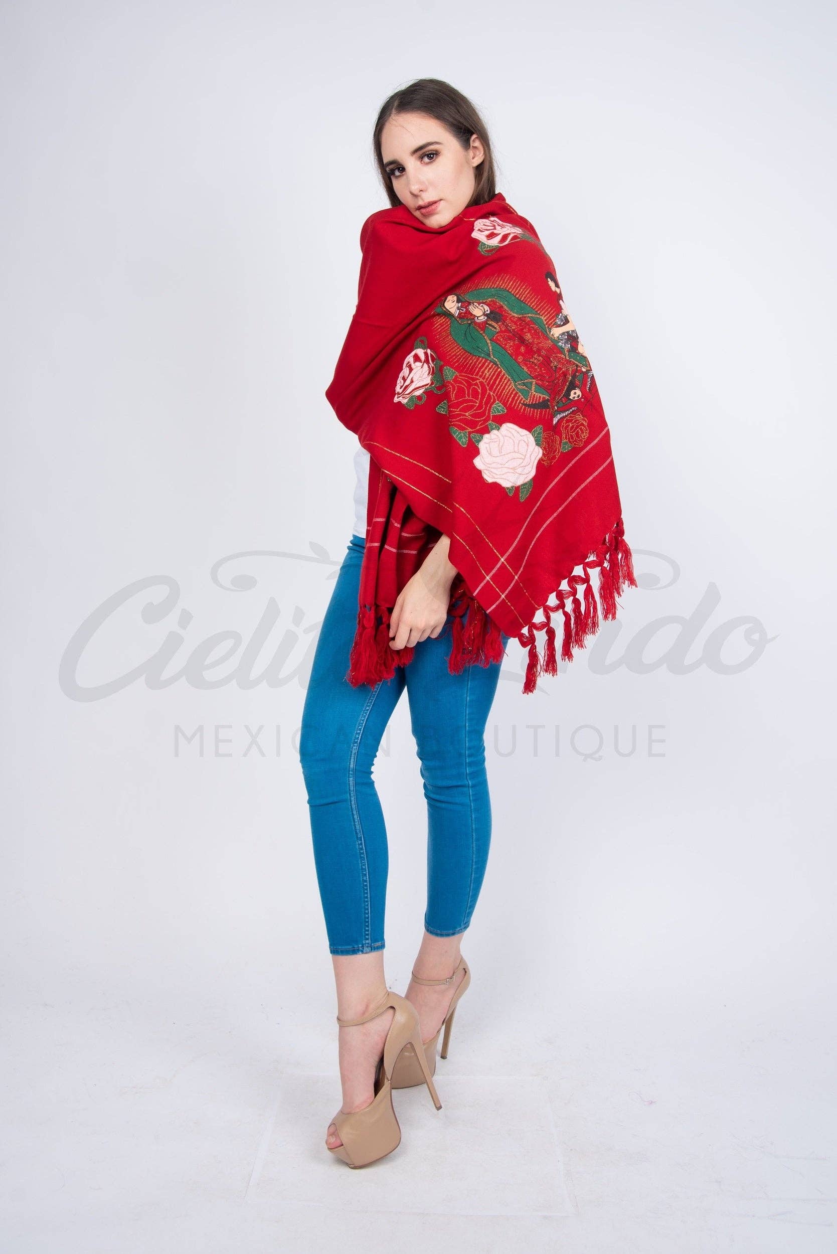 Cielito Lindo - Wholesale Wrap - Women's - Our Lady of Guadalupe Shawl0