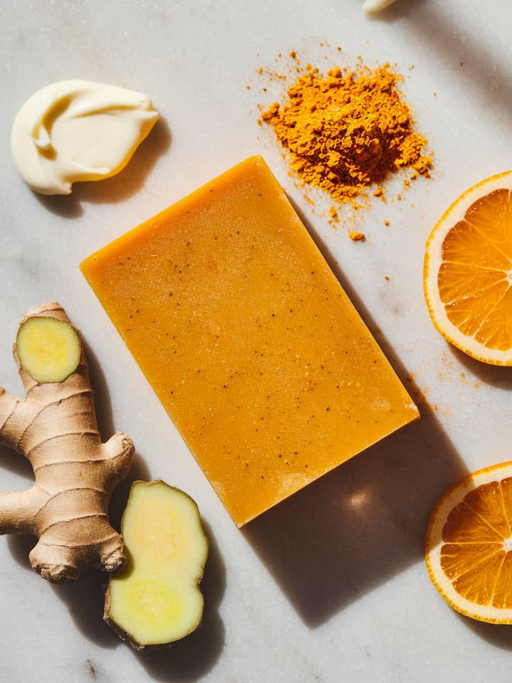 All-Natural Turmeric Ginger Soap Bars – Unscented  for wholesale by Brownsugarglam Collection