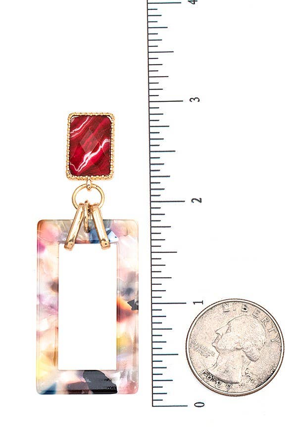 Andrea Bijoux - Wholesale Dangle Earrings - RECTANGLE ACETATE DANGLE EARRING3