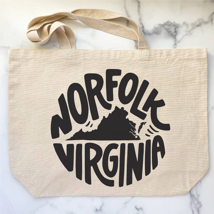 Billie Claire Illustration (Handmade) - Wholesale Tote Bag - Women's - Custom CITY / STATE Tote Bags (Round Lettered Design)5