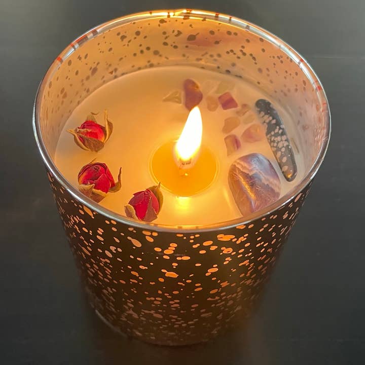 Vela de cristal de etiqueta privada en recipiente de vidrio de mercurio para venta al por mayor de Namaste Home