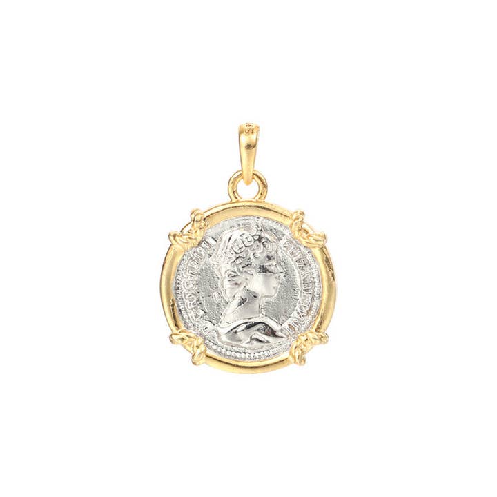 Collier de portrait vintage grec ancien en argent sterling 925 pour la vente par PARAGON CAT