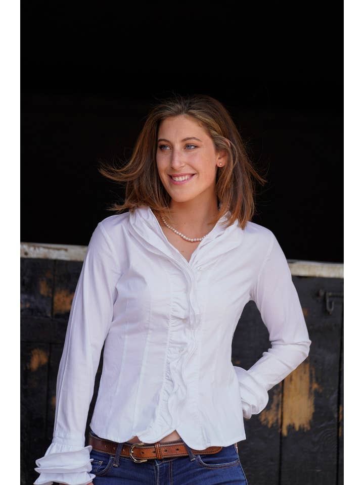 Ella and Cherry – wholesale Buttoned-down shirt – Women's – Alexia White Shirt11
