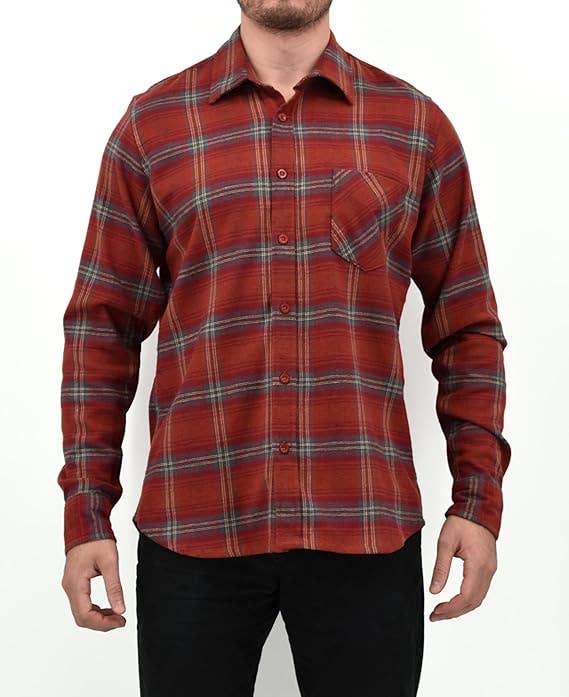 I-Wear Brands - Wholesale Button Down Shirt - Men's - Men's Long Sleeve Button Down Cotton Flannel Shirt12