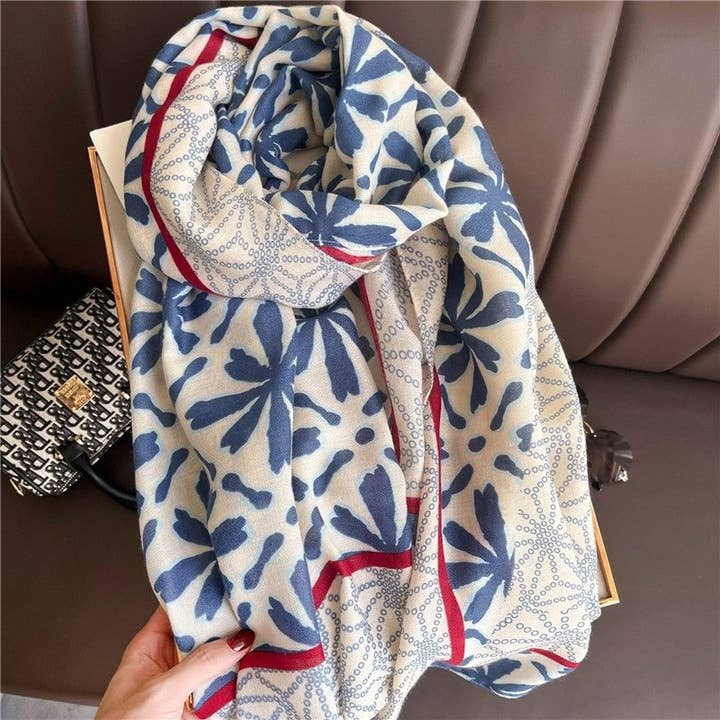Mirazshoes WholeSale - Wholesale Scarf - Women's - Thin Printed Small Handkerchief