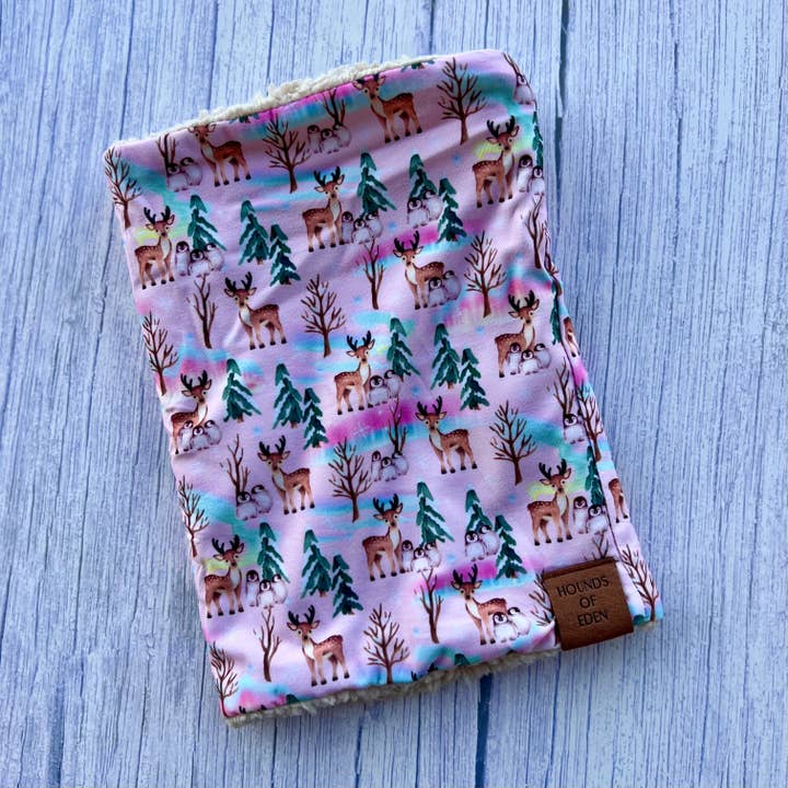 Aurora Nights - Pink Penguin Dog Snood for wholesale by Hounds of Eden