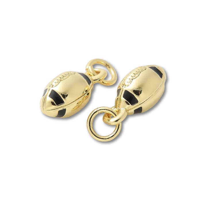 Love, Paige Designs - Wholesale Individual Charm/Pendant - Football Mini Sports Gold Charm1