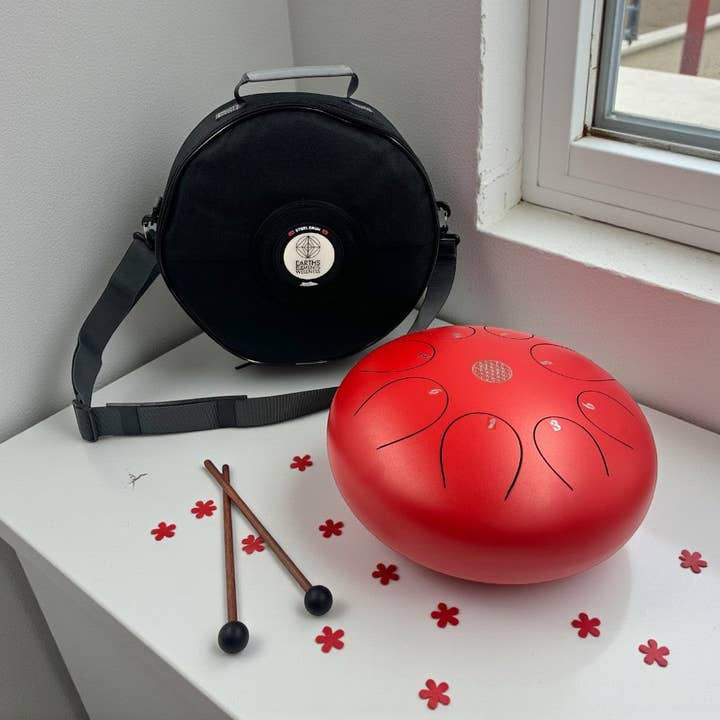 Tambour à langue - 25 cm, Rouge pour la vente par Earths Elements Wholesale