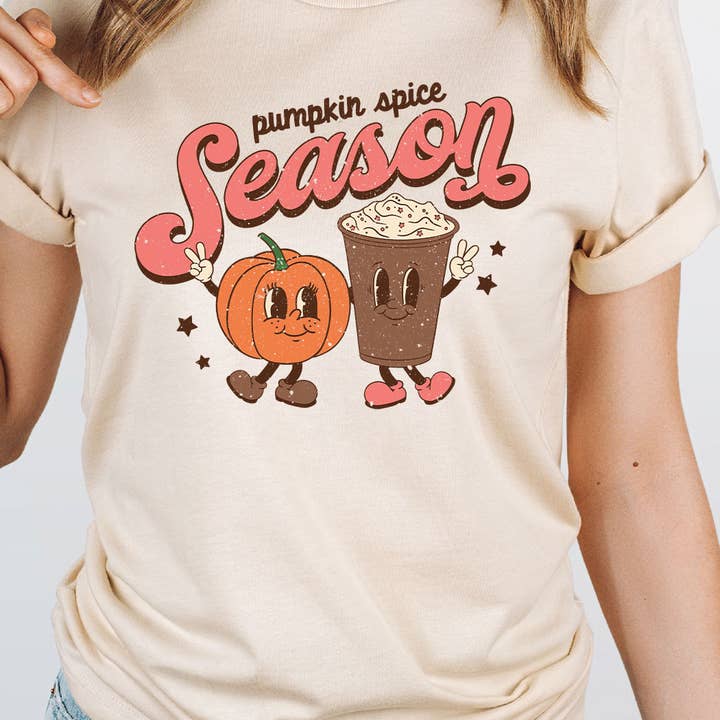Pumpkin Spice Season Graphic Tee for wholesale by Select Apparel