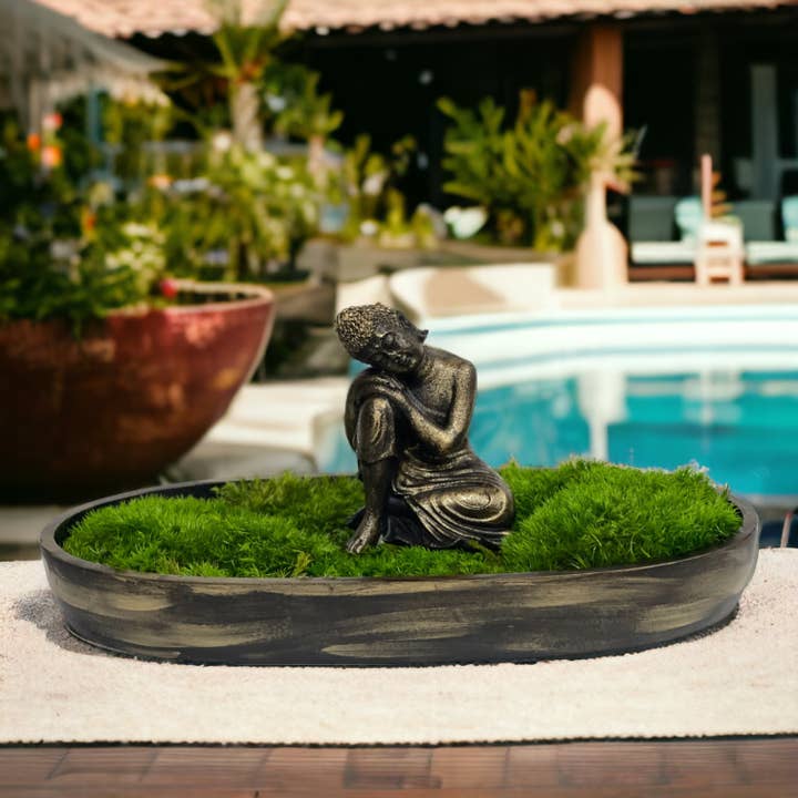 Planters Made in the USA - Wholesale Decorative Tabletop Object - Moss Table Centerpiece Decor Preserved Plant, Forever Green34