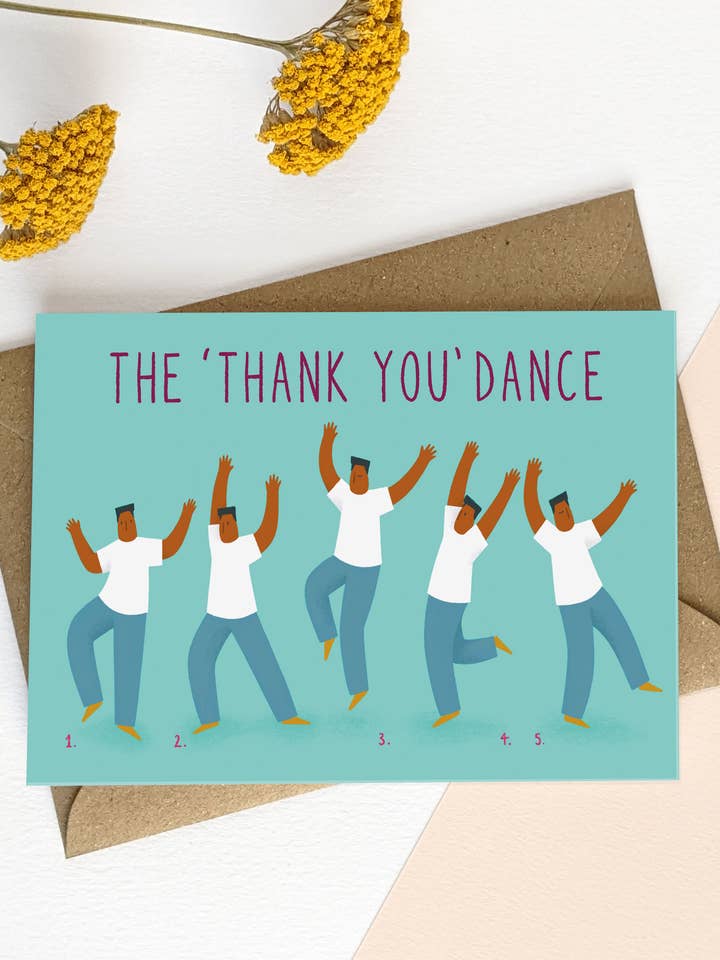 Illustrated Thank You Card for wholesale by Elsa Rose Frere