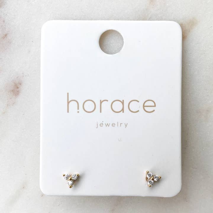 Infi 18k guldpläterade triangelörhängen för wholesale av Horace Jewelry