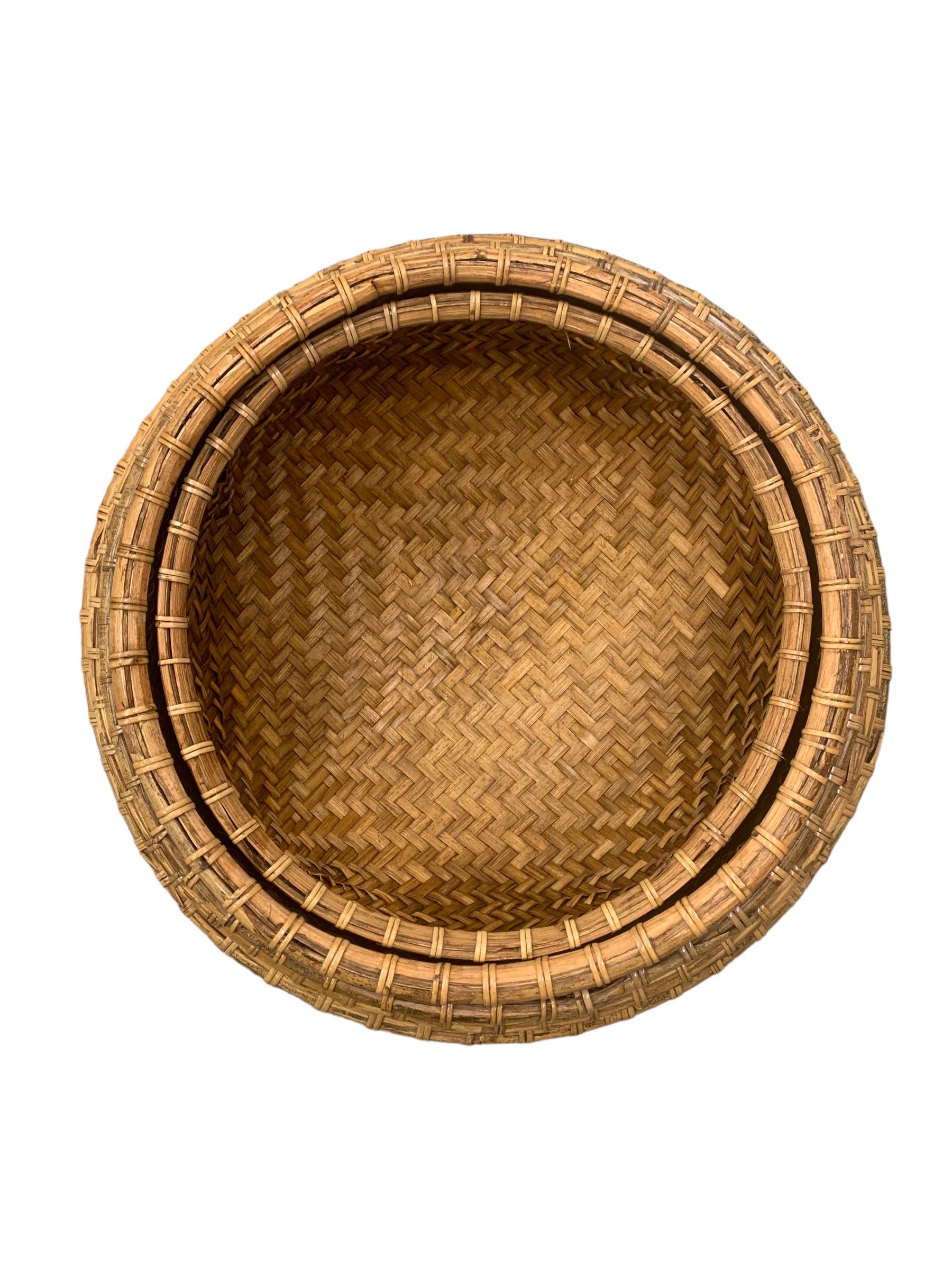 Asia West - Wholesale Basket - Baskets-Nesting Set of 5 (14"w to 19"w)4