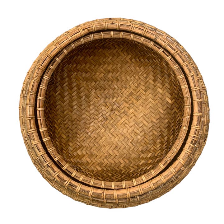 Asia West - Wholesale Basket - Baskets-Nesting Set of 5 (14"w to 19"w)4