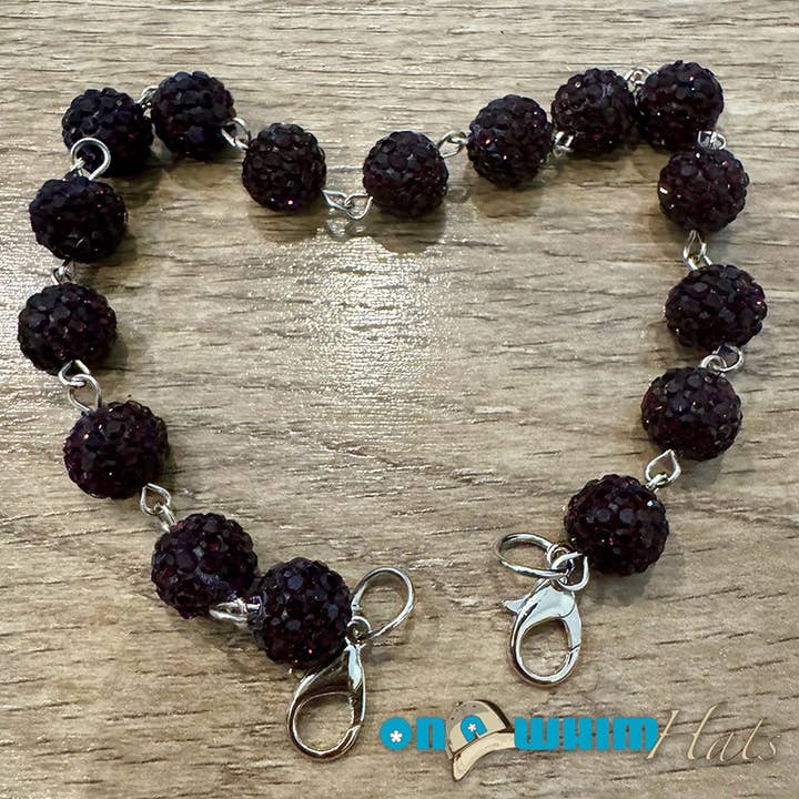 Blackberry Sparkly Hat Chain for wholesale by On a Whim Hats