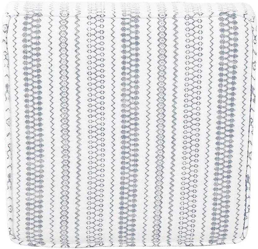 Blue Stripe Ottoman with Storage for Home Decor for wholesale on Faire4