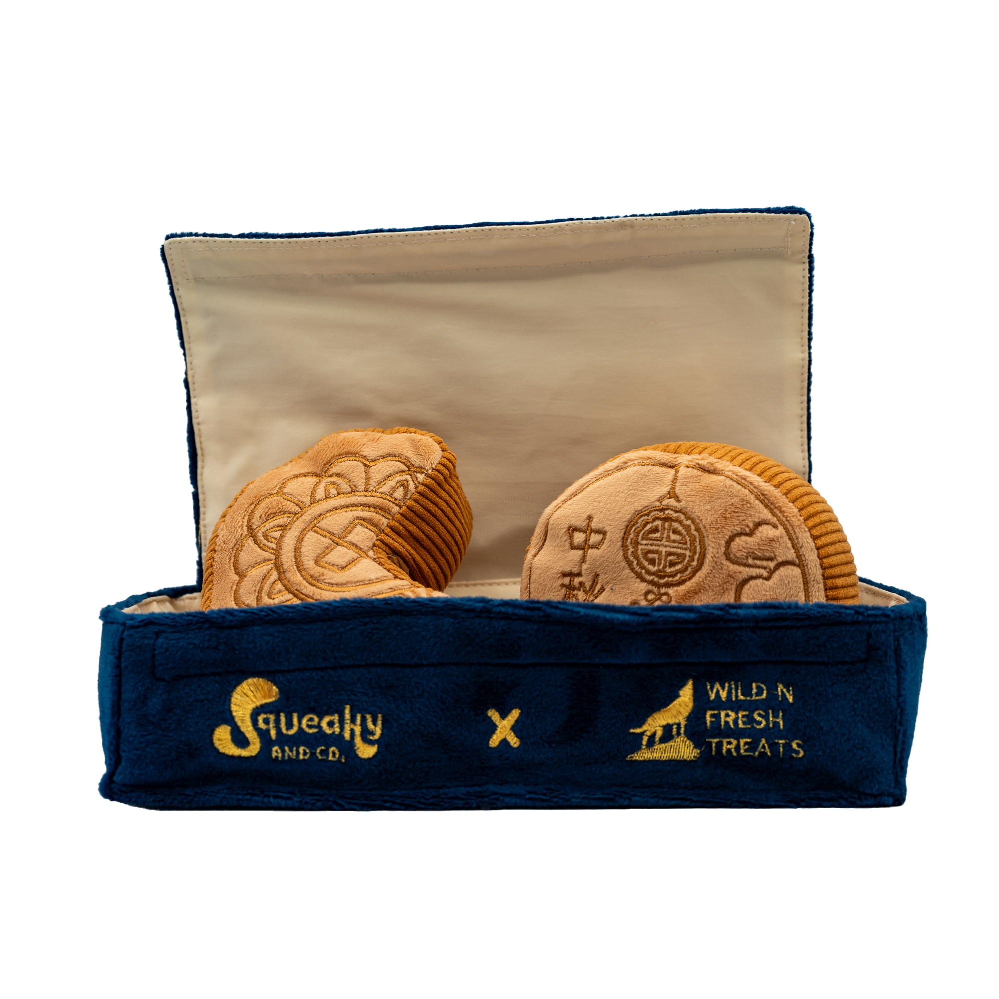Wild n Fresh Treats - Wholesale Pet Plush Toy - Dog - Mid-Autumn Festival Mooncake Box Dog Toy ft. Squeaky and Co - Original1