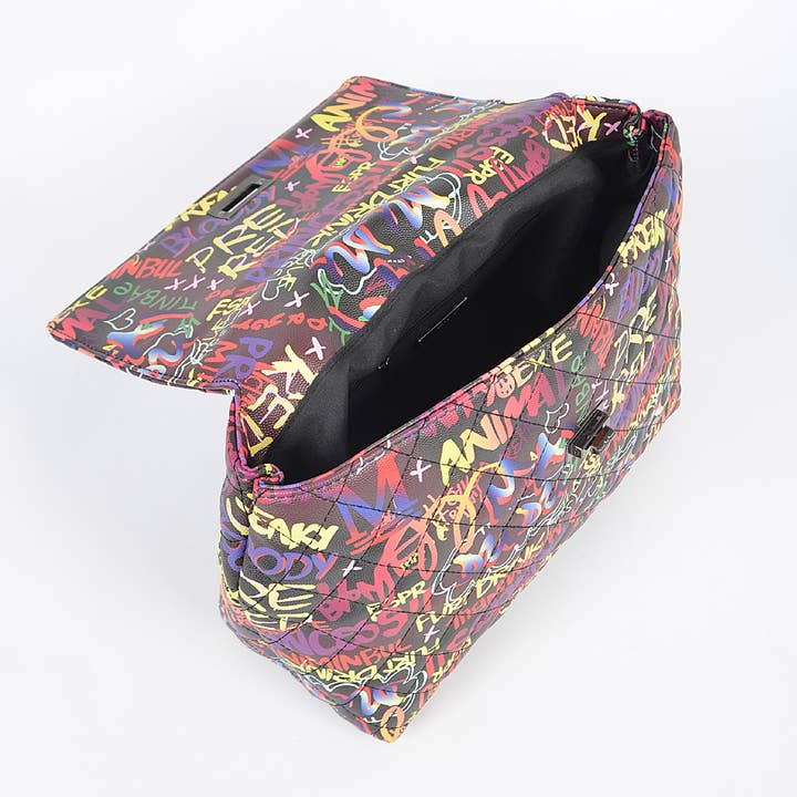 3AM BY H&D ACCESSORIES - Wholesale Clutch Bag - Women's - Multi Graffiti Clutch5