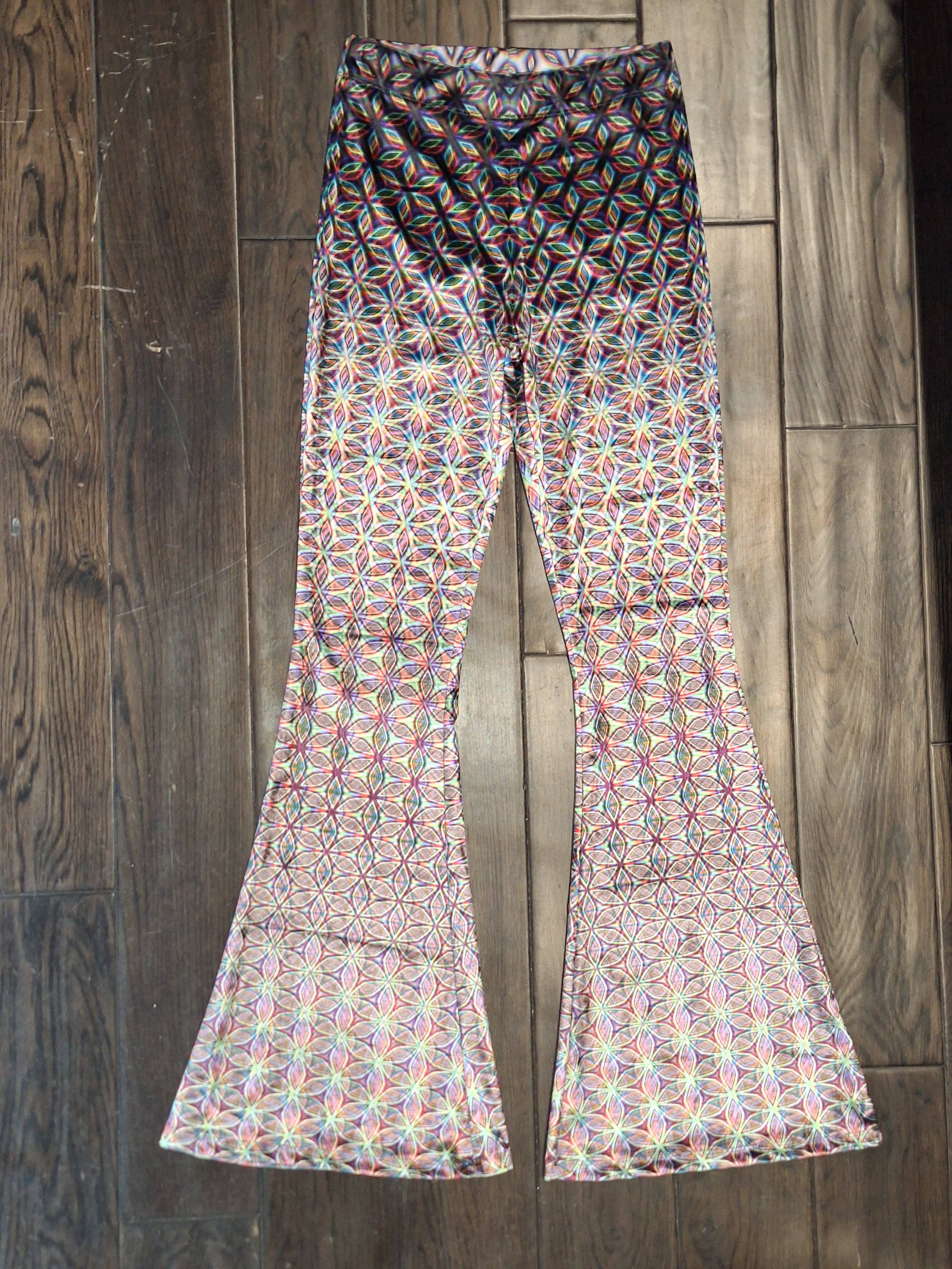 The Headspace - Wholesale Pants - Women's - PatternNerd - "Flower of Life Hypnotic" - Bell Bottoms - Limited Edition of 111