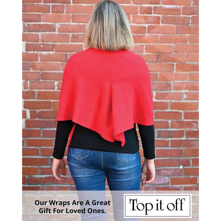 Top It Off - Wholesale Wrap - Women's - Katie Knit Solid Keyhole Wrap-Soft & Stylish Shawl14