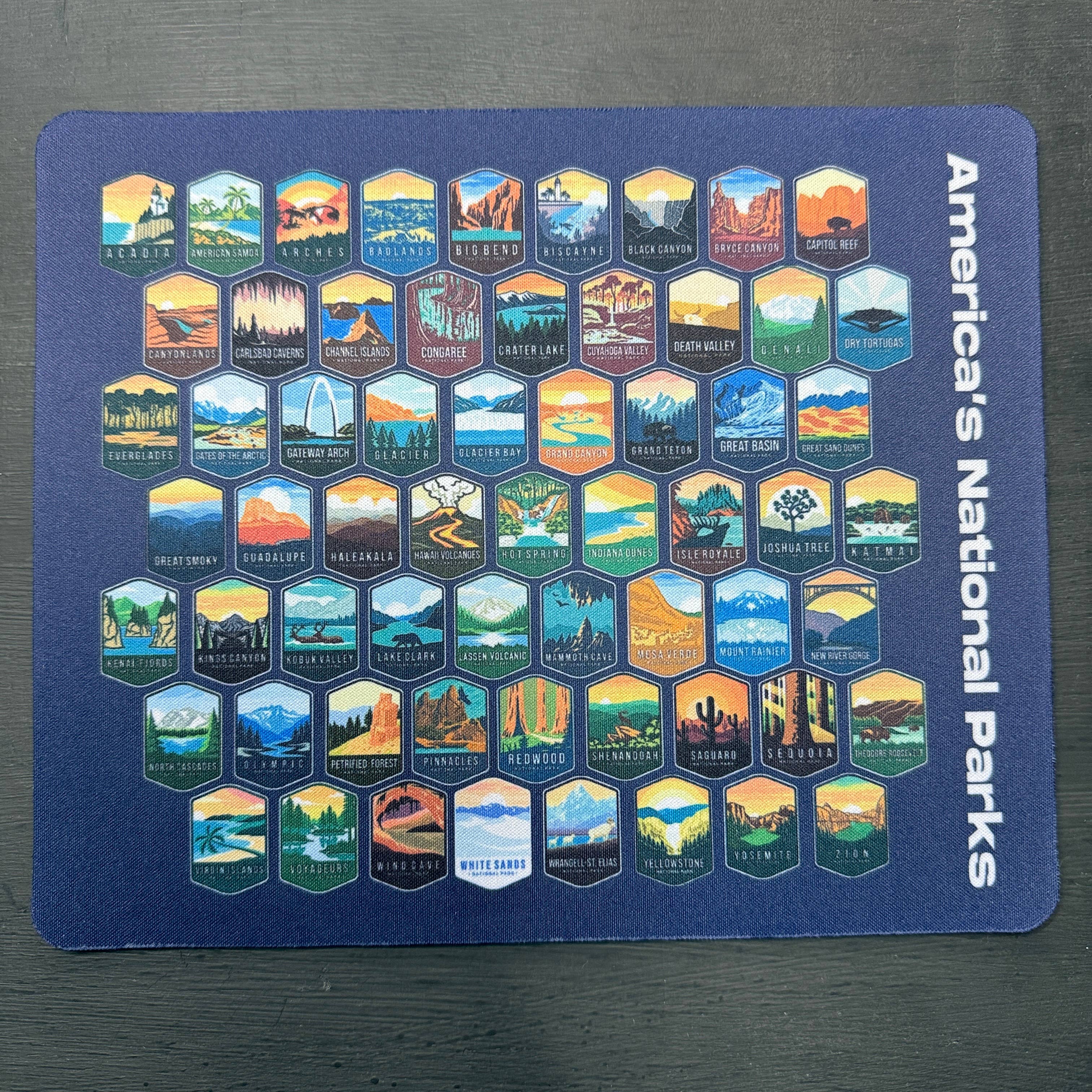 National Parks and Beyond - Wholesale Mousepad/Trackpad - All 63 National Parks Neoprene Mouse Pad0