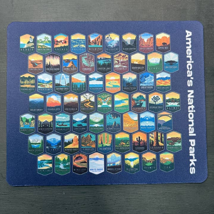 National Parks and Beyond - Wholesale Mousepad/Trackpad - All 63 National Parks Neoprene Mouse Pad