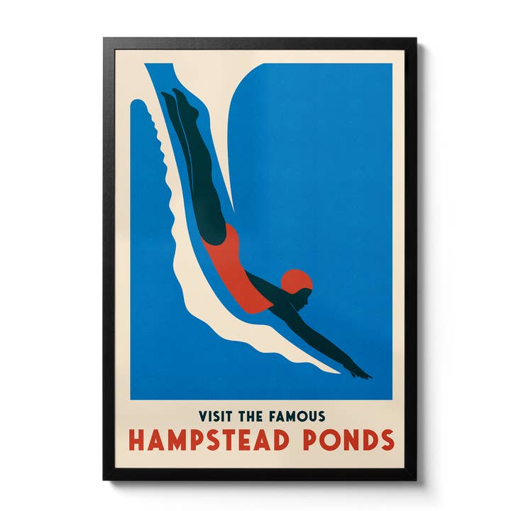 Swim 'Dive' Customisable Print for wholesale by Telegramme Paper Co.