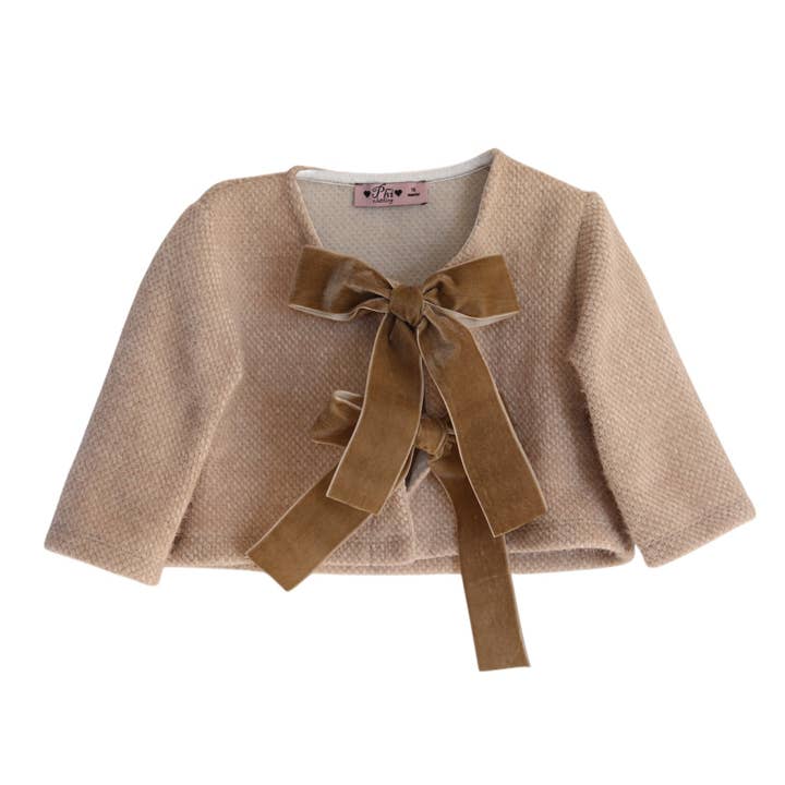 25684 Beige jersey cardigan for engroshandel hos Phi Clothing