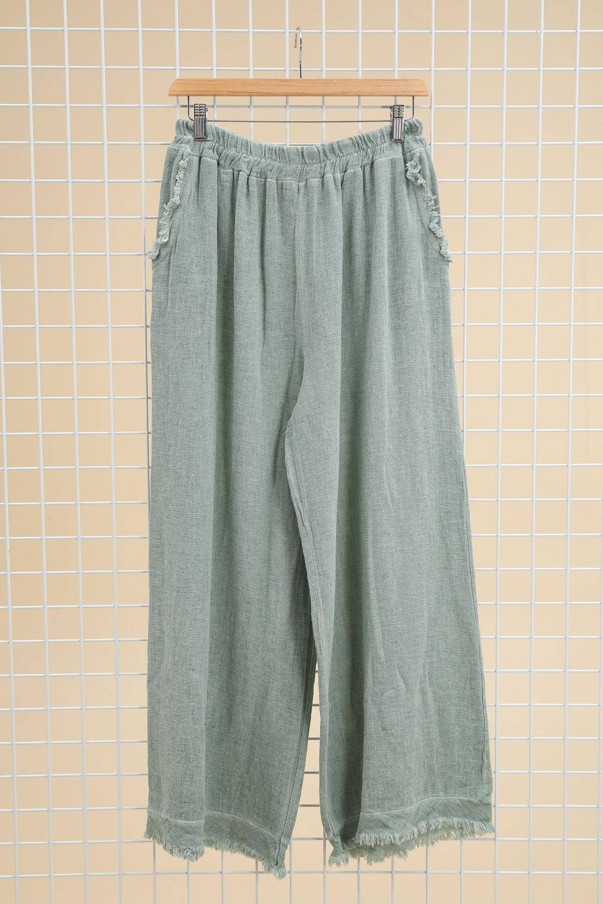 Lea & Luc - Grandes Tailles - Wholesale Pants - Women's - Plus size linen trouser SKU 999815