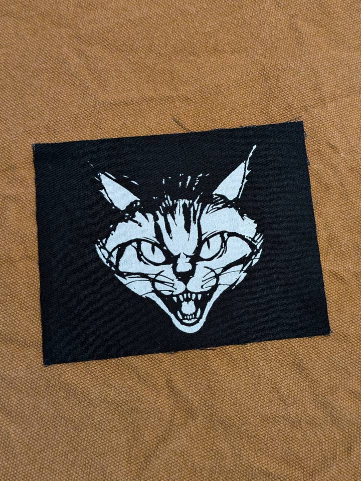 Cat Hissing Sew On Patch for wholesale by Goodbye Zach