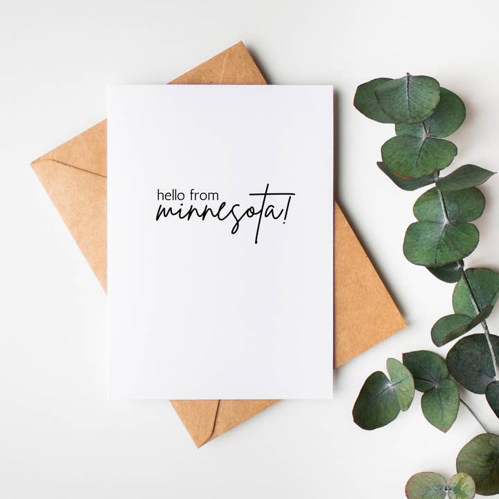 The Cheeky Press - Wholesale Everyday Greeting Card - Hello From Minnesota Card: Minnesota Gift