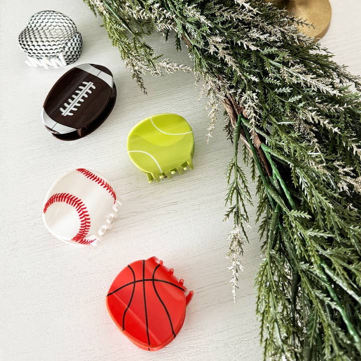 Mini Momo - Wholesale Hair Clip - Women's - Sports Hair Claw Clip - Cute Acetate Hair-Football8