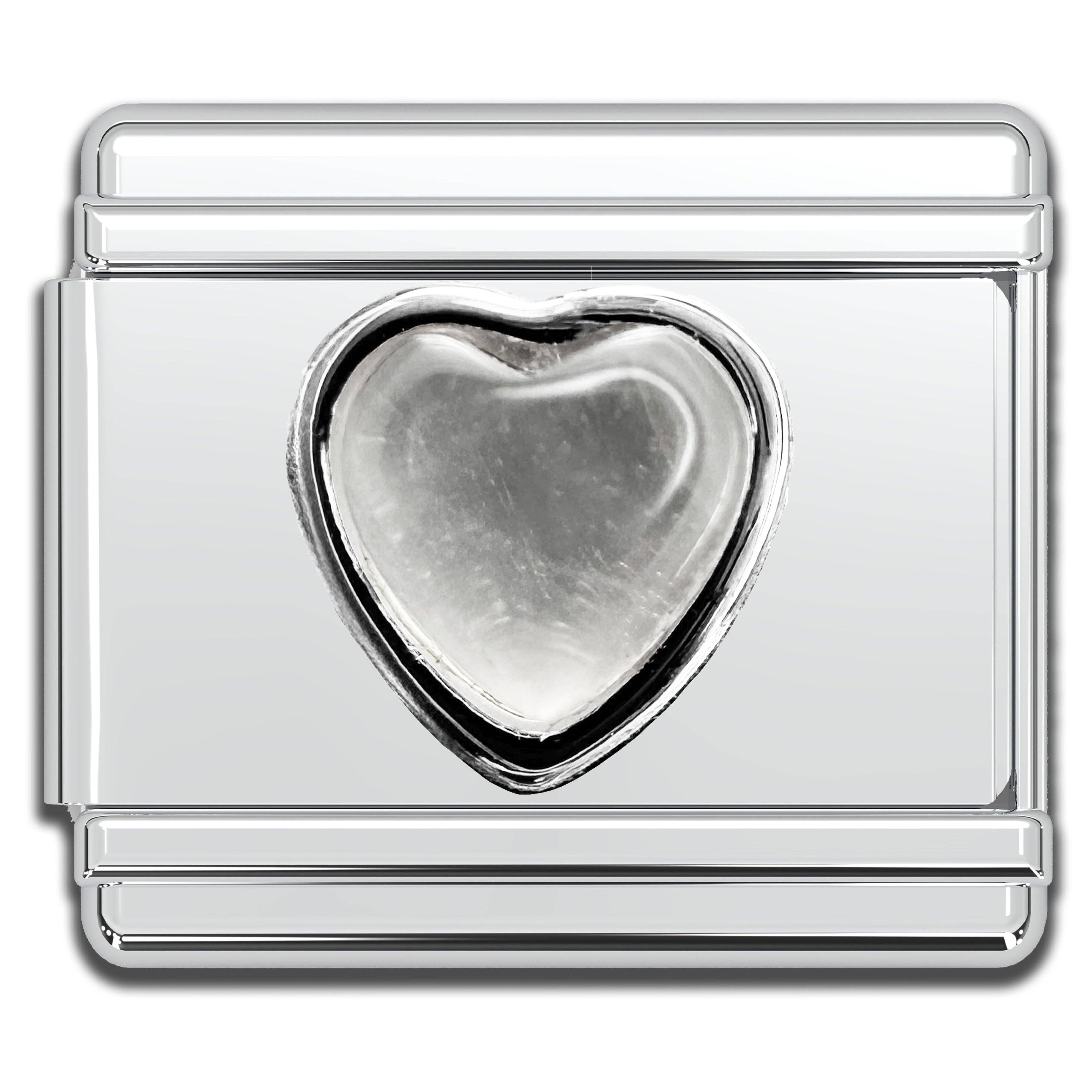 Natalia - Vente Breloques/médailles personnalisées - Breloques de bracelet à breloques italien - Maillons cœur en pierre précieuse9