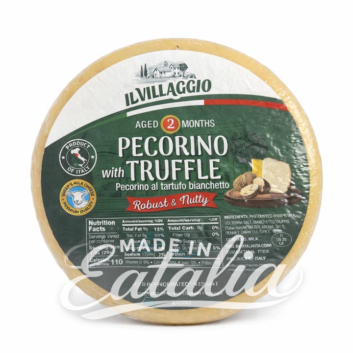 Il Villaggio Pecorino with Truffle – Aged 2 Months Avg Wt. 4.25lb for wholesale by Made in eatalia