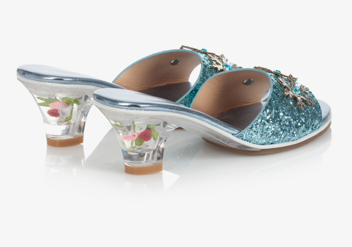 Speedy Monkey - Wholesale Sandals - Kids - Slipper High-heel Ice Queen (blue)Costume Accessory for Kids-Carnival & Festive Use(3 sizes)1