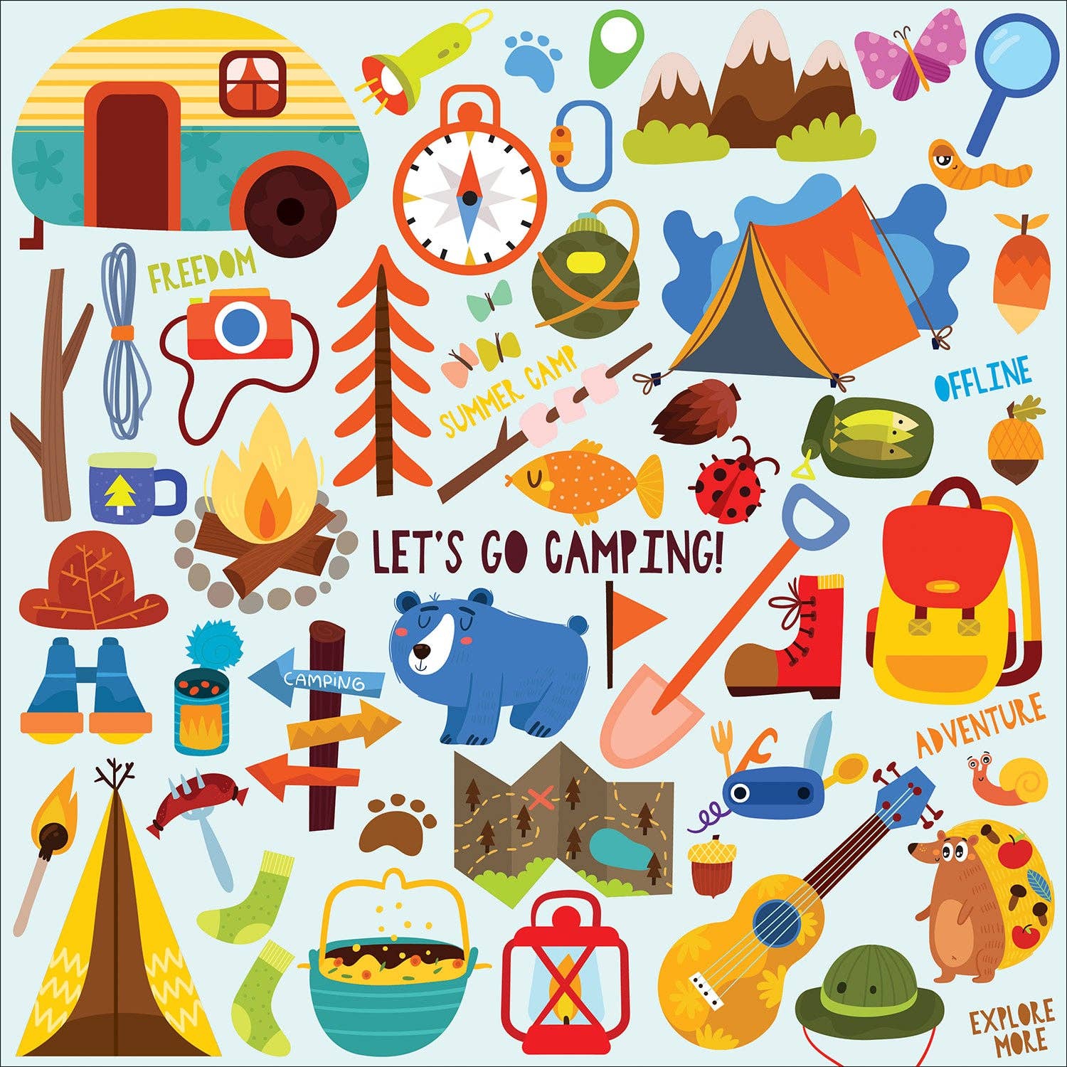 Masterpieces Puzzles - Wholesale Puzzle - Kids - Let's Go Camping 100 Piece Puzzle1