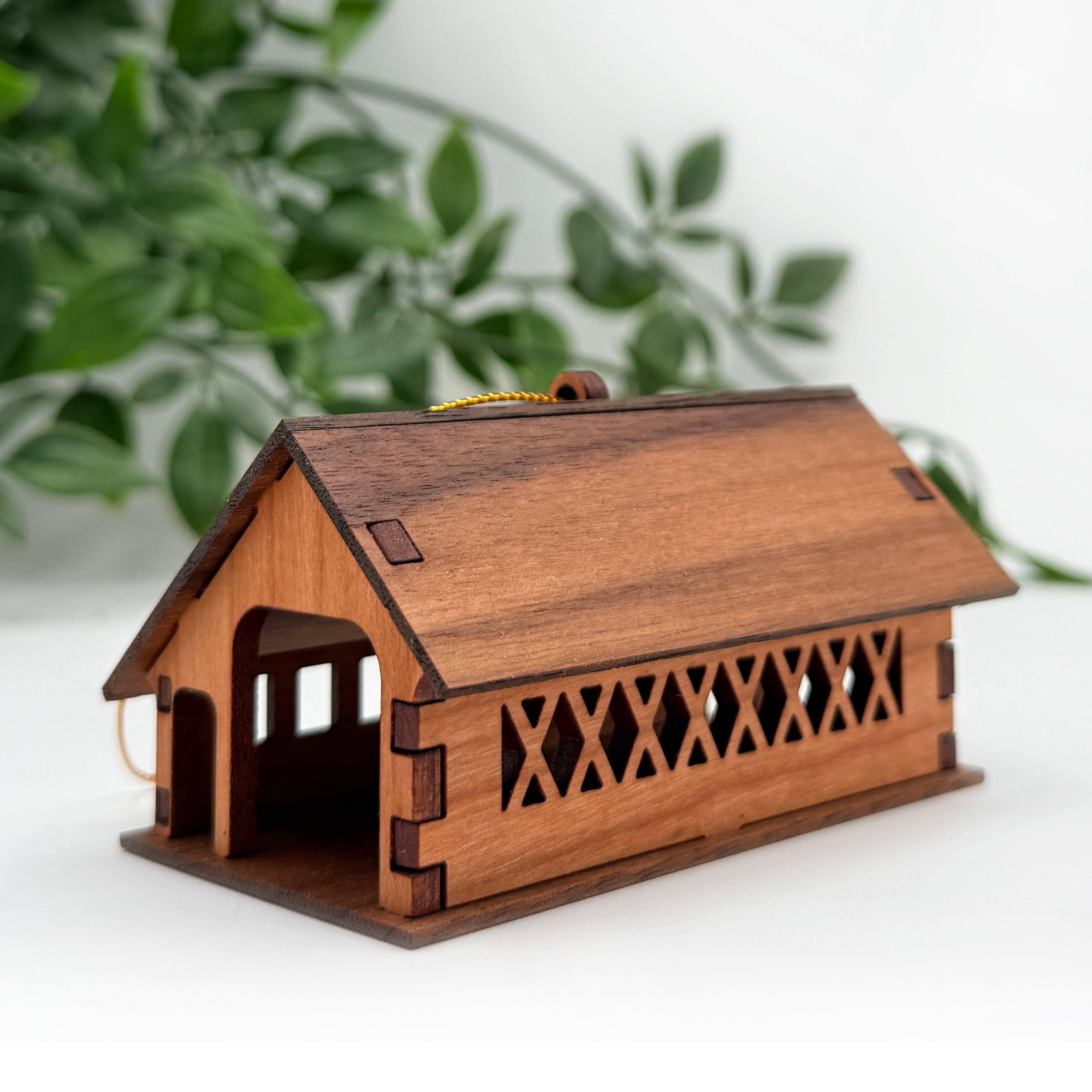 Made and Assembled - Wholesale Ornament - Covered Bridge Ornament - Heritage0