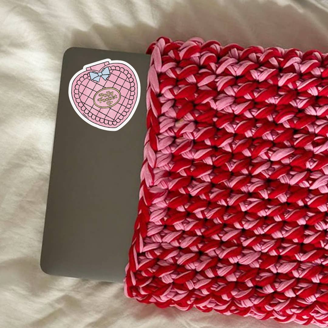 Caulfield Design Co. - Vente Autocollant - Autocollant Polly Pocket - Cœur rose Vintage Nostalgique Années 90 Enfant2