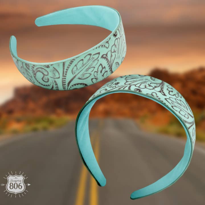 Banda de cabeça com ferramentas com estampa ocidental por atacado de Pink Panache Brands