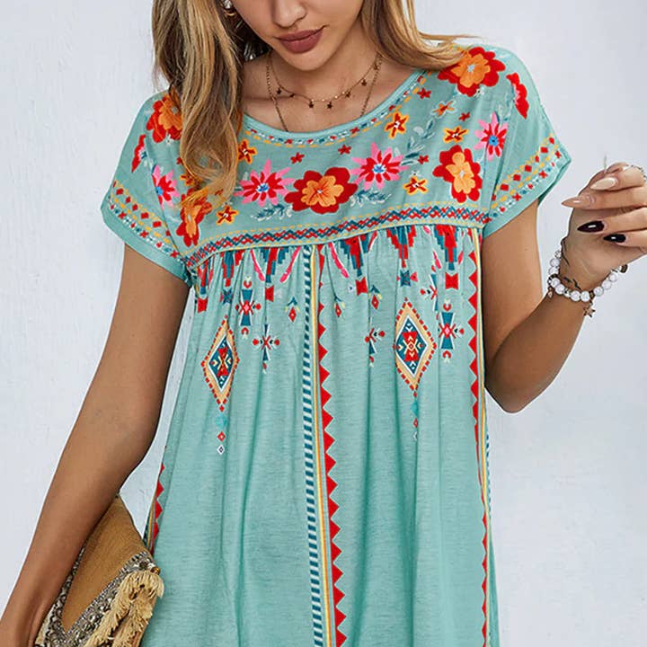 Multicolor Floral Boho Print Dress and other Purchase Wholesale spring 2024 dresses. Free Returns & Net 60 Terms on Faire trending on Faire.