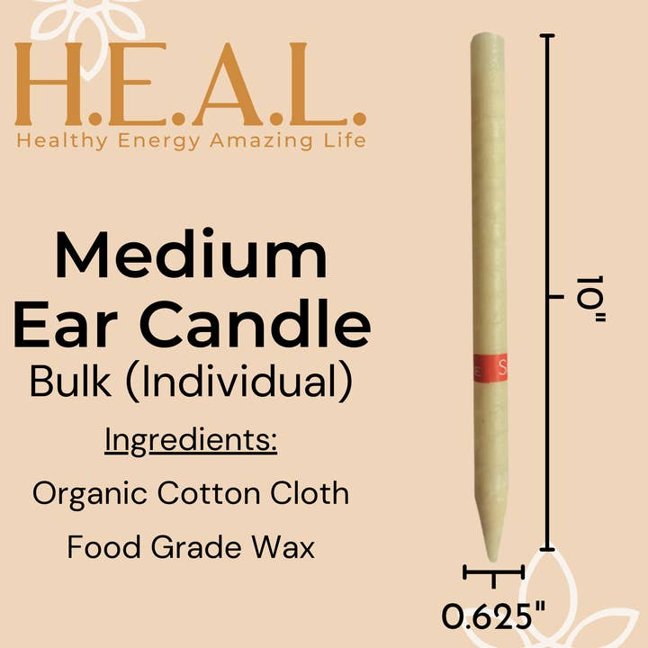 Healthy Energy Amazing Life - Wholesale Tapered Candle/Candlestick - Medium Ear Candles by Doc Harmony1
