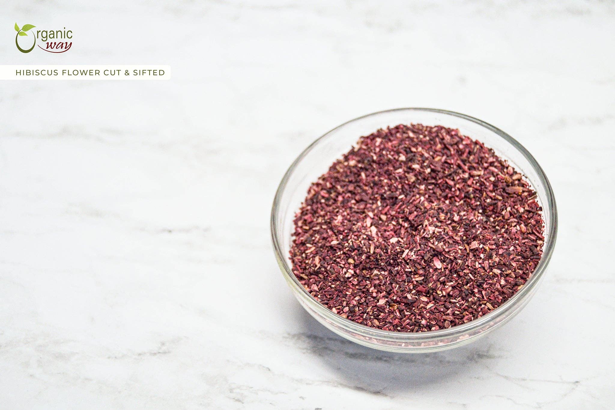 Organic Way LLC - Wholesale Loose Tea - Dried Hibiscus Flower Cut & Sifted (Hibiscus rosa-sinensis) | Herbal Tea | Kosher Certified | Raw, Vegan, Non GMO & Gluten Free | USDA Certified | Origin - India2