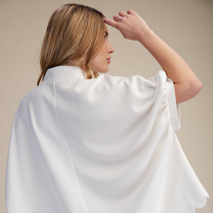 Glam - Wholesale Blouse - Women's - Scallop Neck Line Oversized Top4