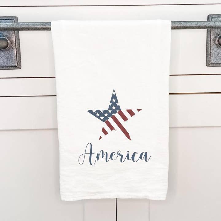 America Star - Cotton Tea Towel for wholesale by Indigo Tangerine
