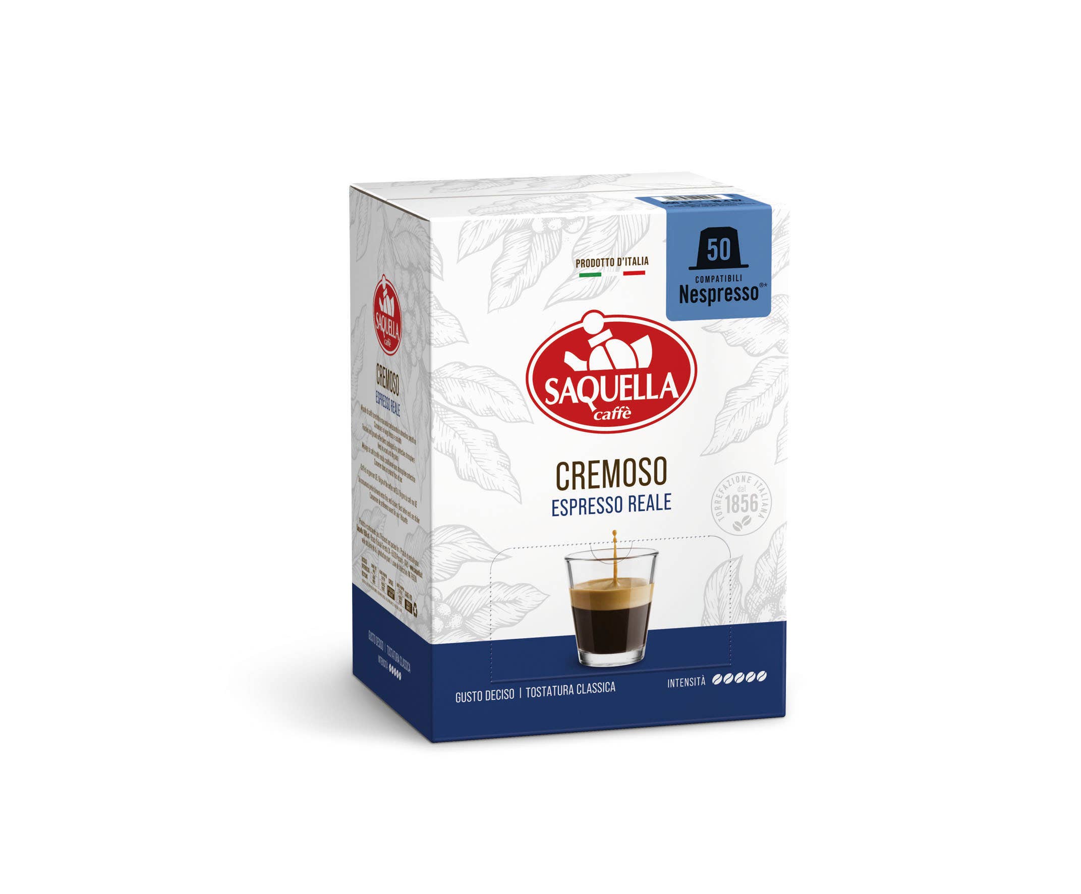 Saquella 1856 SRL - Wholesale Coffee Beans - Saquella Caps Creamy Nespr. Comp. 50 PCS