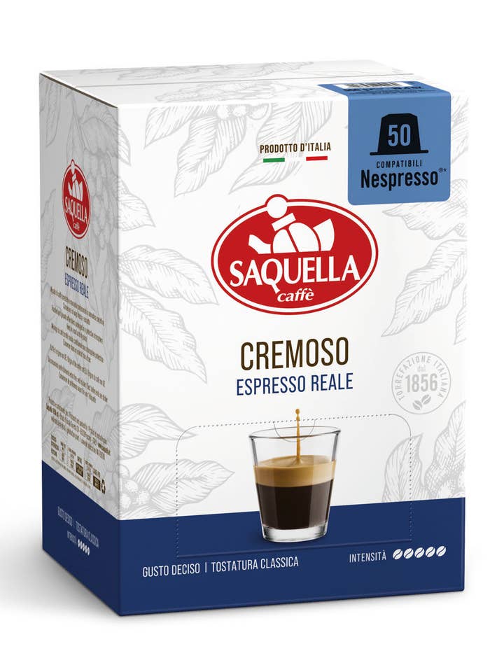 Saquella Caps Creamy Nespr. Comp. 50 PCS for wholesale by Saquella 1856 SRL