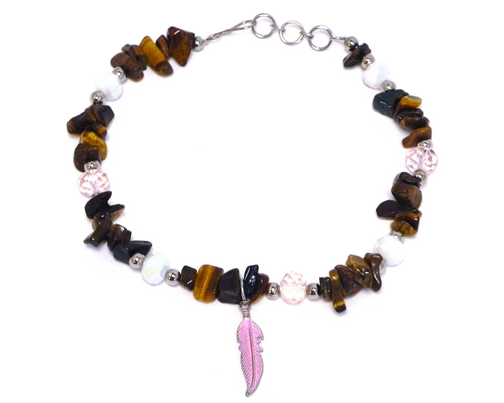 Pichincha - Vente Bracelets de cheville - Bracelet de cheville en métal avec breloque en forme de plume2