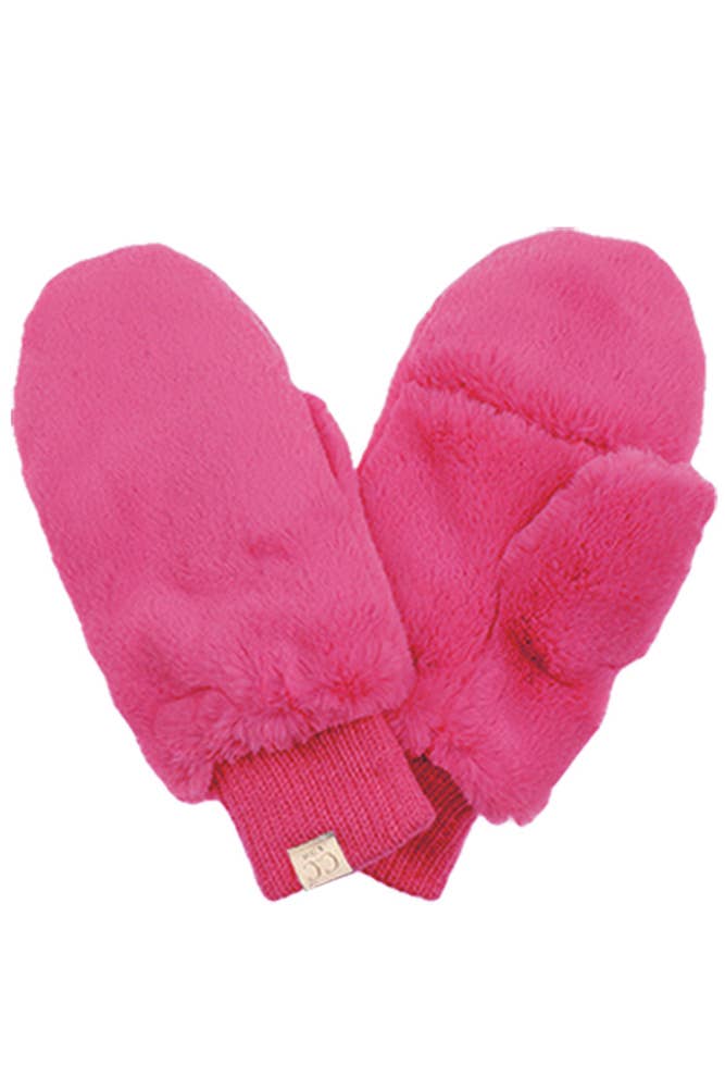 Hana - Vente Gants – enfant - Gants convertibles en fausse fourrure C.C pour enfants1