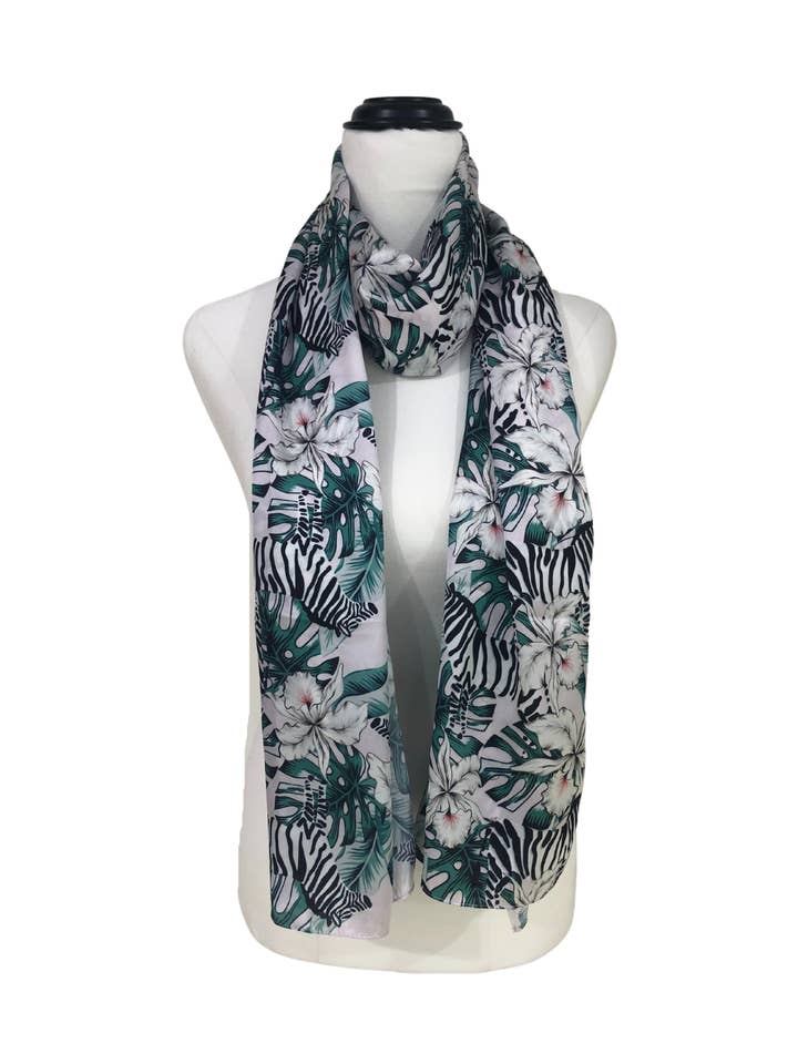 ZEBRA SCARF- S-45 for wholesale by Serenade Beverly Hills Collection